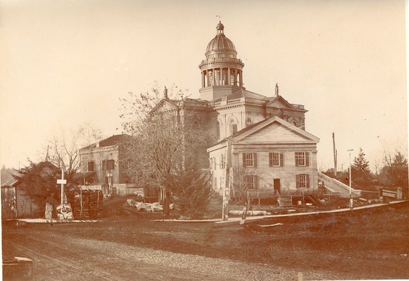 Placer County Courthouse under construction in 1897