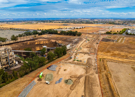 Aerial view of construction of the Placer Parkway project