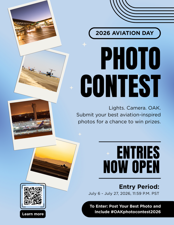 OAK Aviation Day Photo Contest 2026 - Flyer with QR