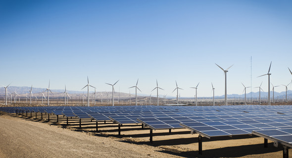 solar and wind farm