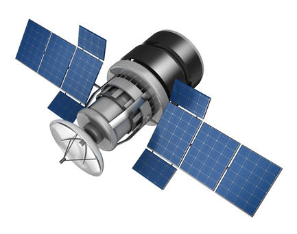 Rendering of a satellite
