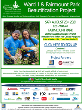 Fairmount Park Clean Up on August 28, 8 AM-11; Click to sign Up