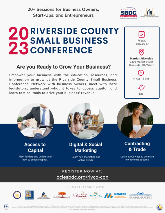 The Riverside County Small Business Conference to be Held in Downtown