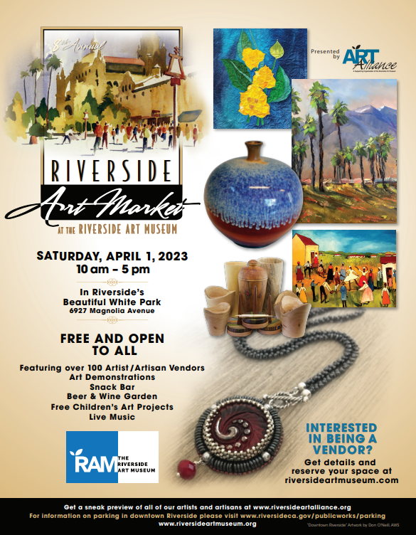 Riverside Art Market on April 1st