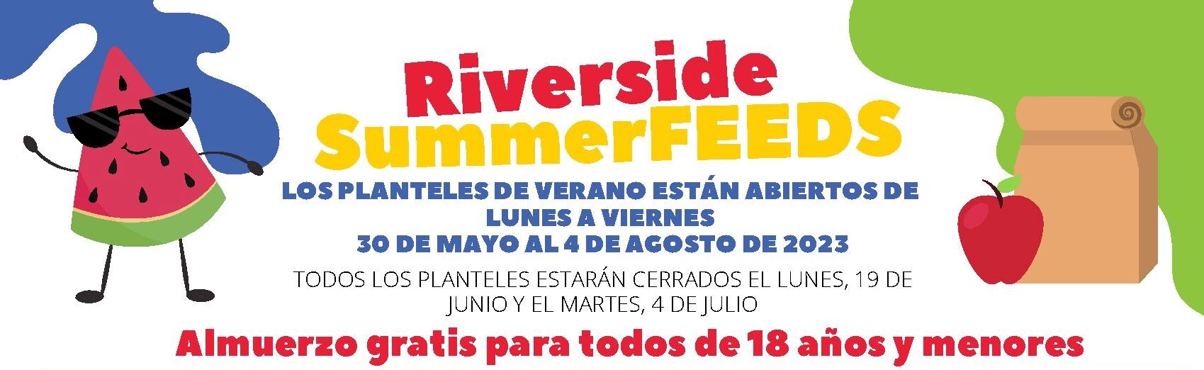 Riverside SummerFeeds - Almuerzo Gratis para todos de 18 años y menos