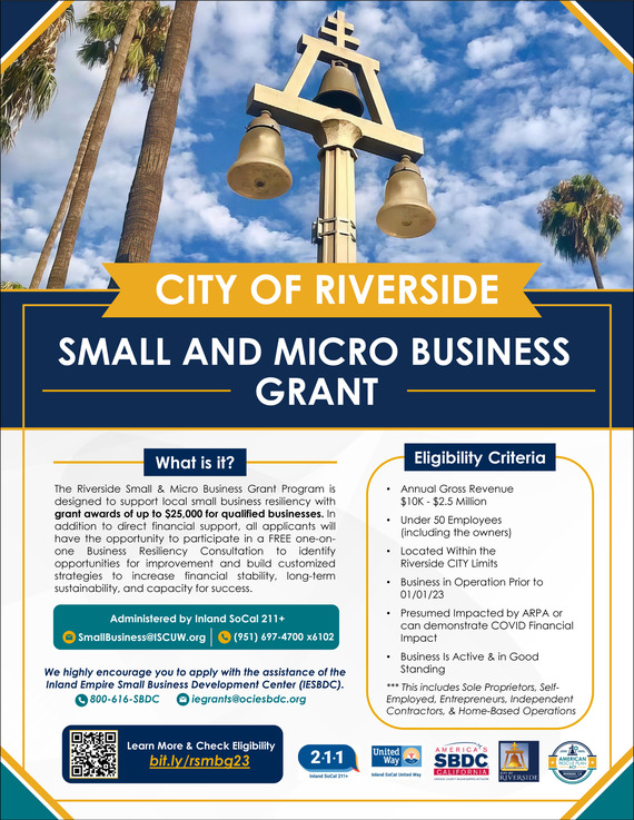 Round 2 is LIVE! Apply today for Riverside's Small and Micro Business