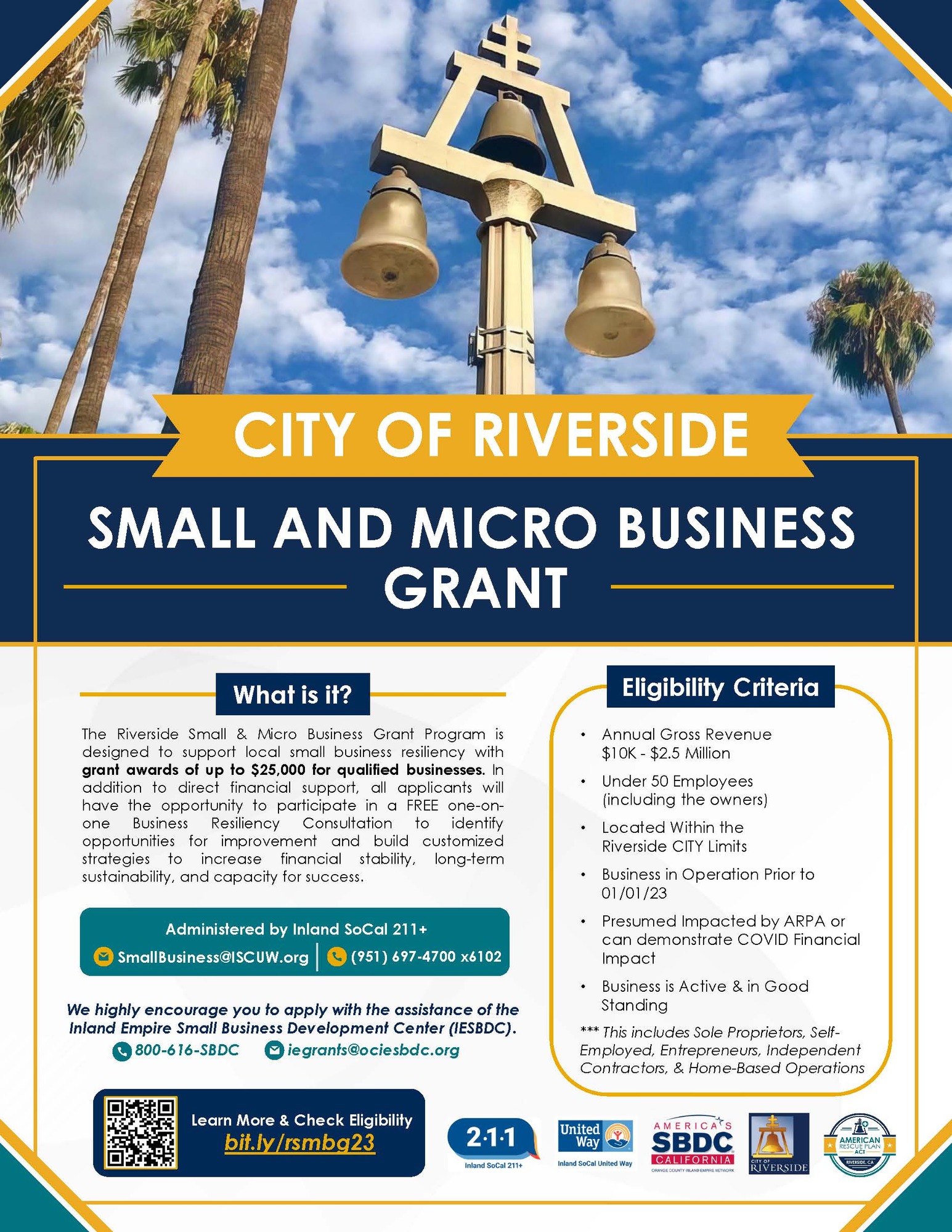 Final Call for ARPA Funding for Riverside's Small and Micro Business