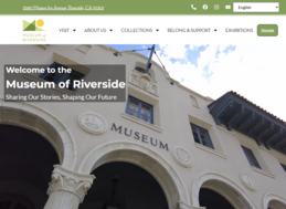 new museum website home page screenshot