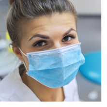 Girl with face mask