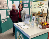 Supervisor Spiegel with Corona Heritage Park and Museum with CEO/President Marla Benson