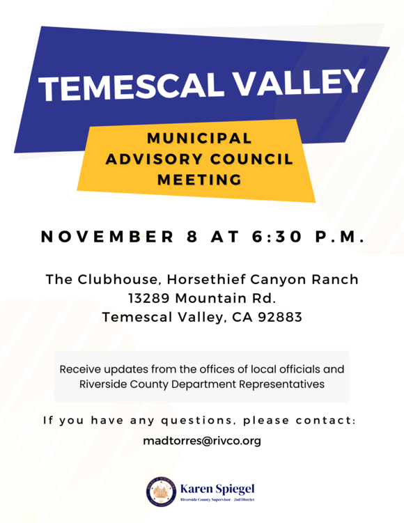 Temescal Valley MAC Meeting