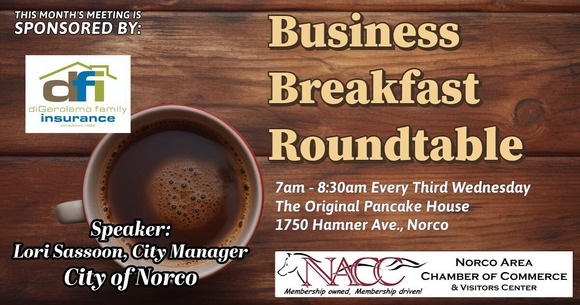 Business Breakfast Roundtable w/Homeless Solutions - Corona-Norco Region