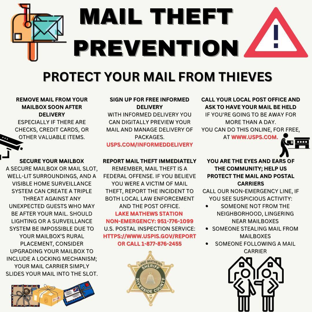 Mail Theft RSO Flyer