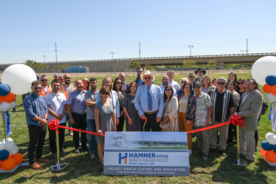 Ribbon cutting Hamner Ave