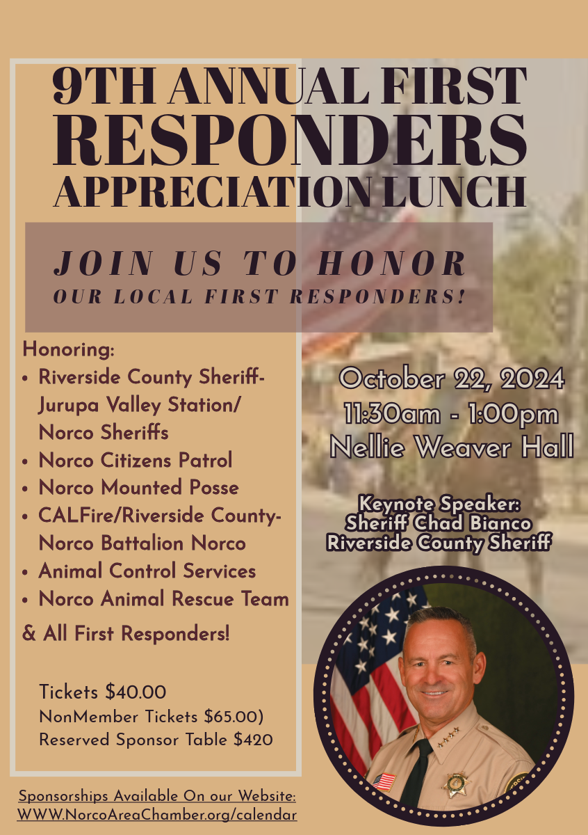 9th Annual First Responders Appreciation Lunch