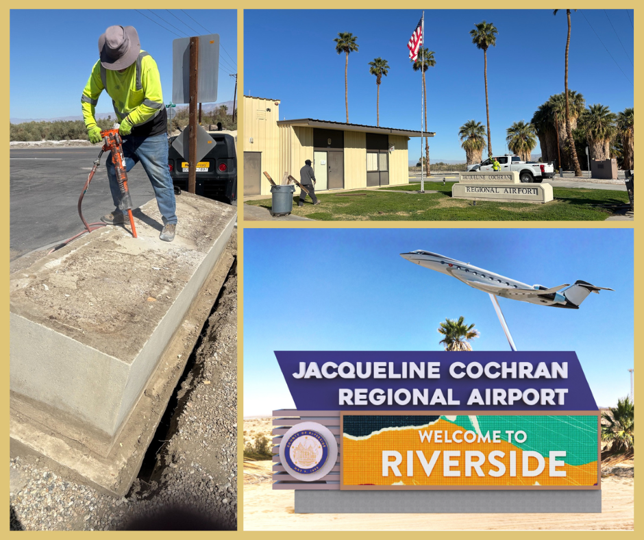 New sign Jacqueline Cochran airport