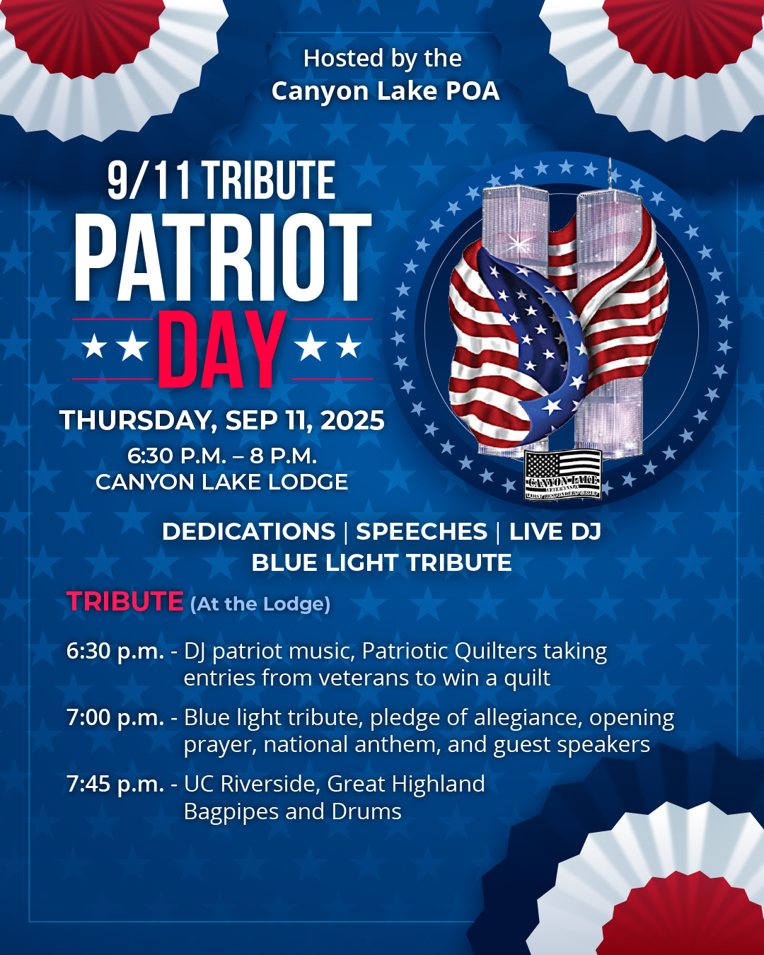 Canyon Lake 911 Ceremony at the Lodge