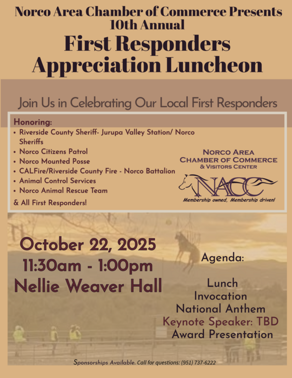 Norco Area Chamber of Commerce's 10th Annual First Responder Appreciation Luncheon