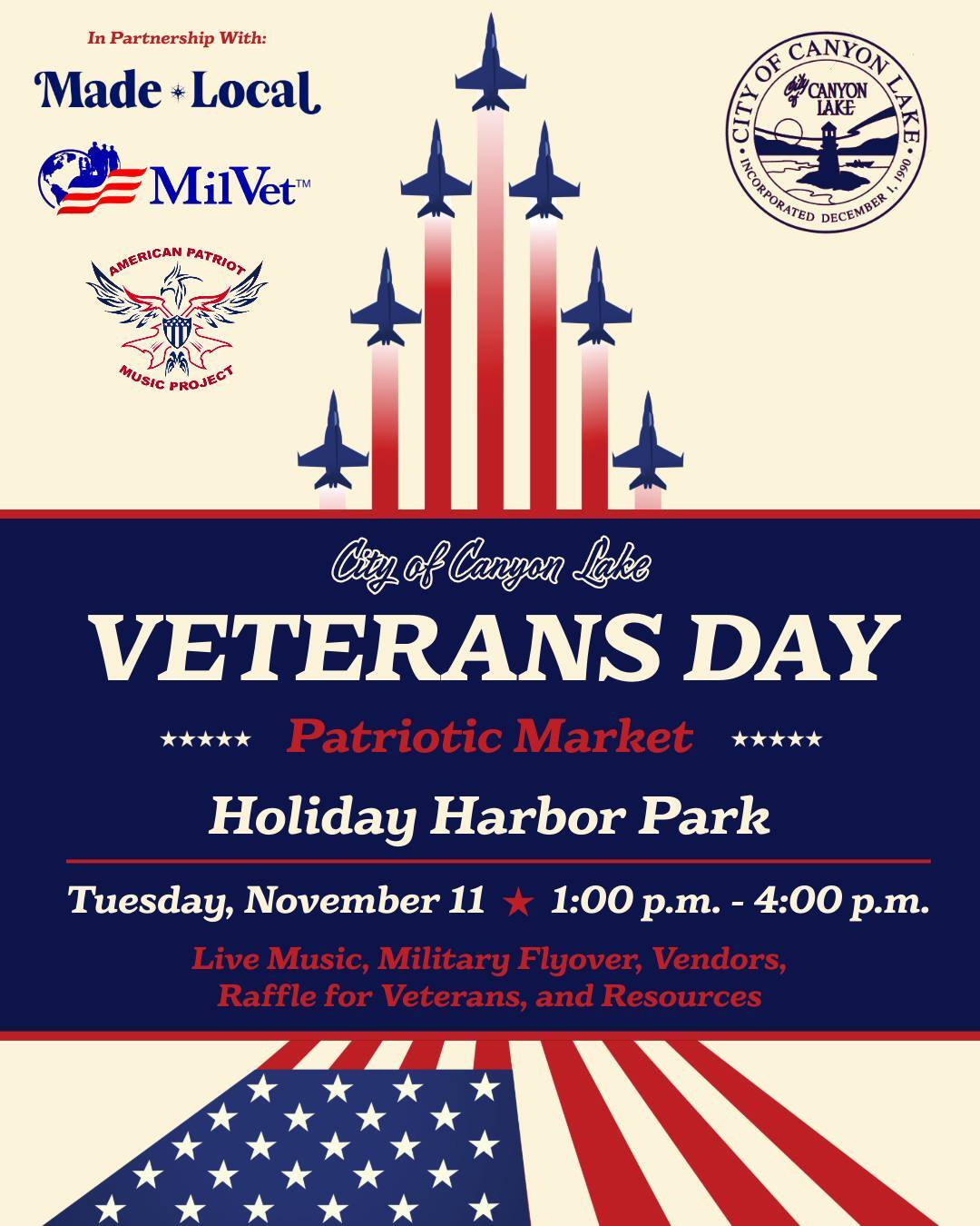 Canyon Lake Veterans Day Patriot Market
