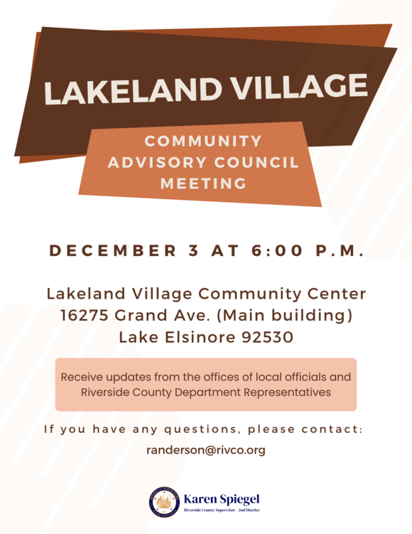Lakeland Village CAC Meeting
