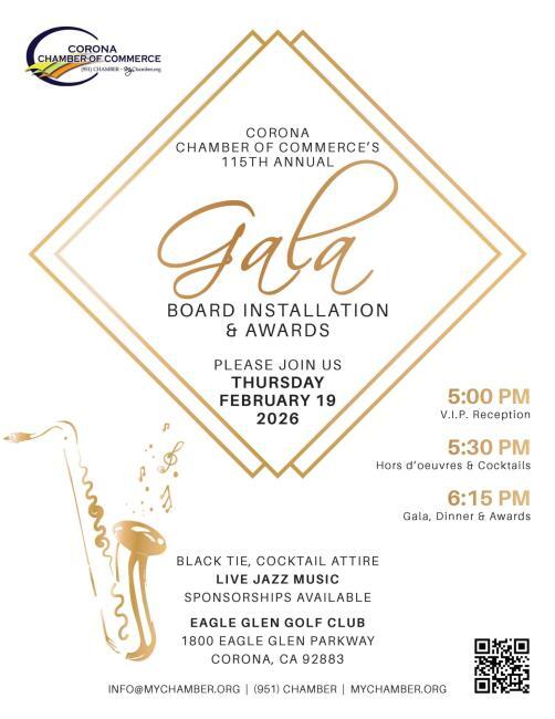 Corona Chamber of Commerce Board and Installation Gala