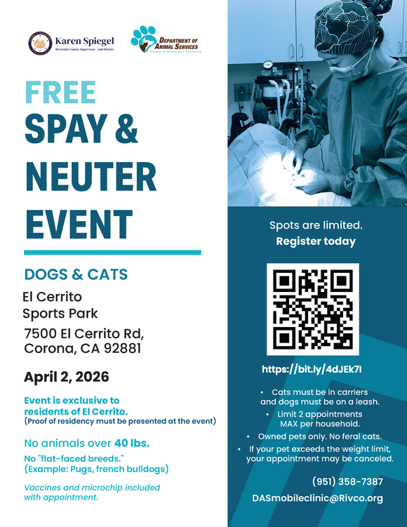 FREE Spay & Neuter Event