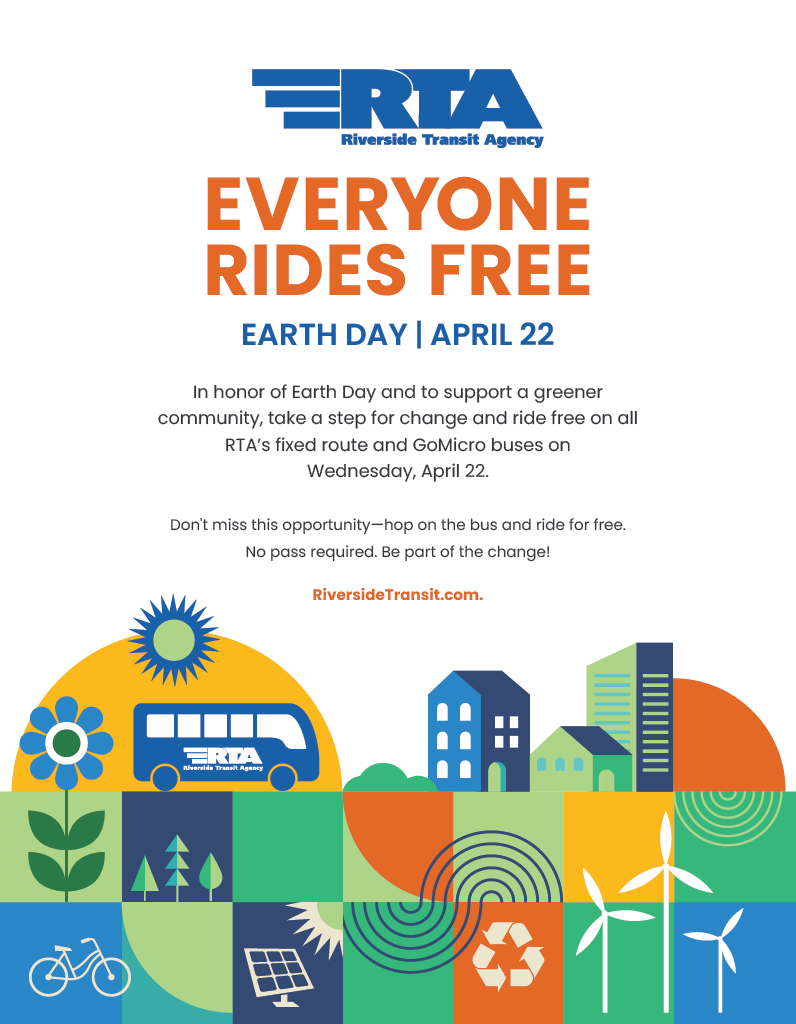 RTA Offers Free Bus Rides for Earth Day - April 22