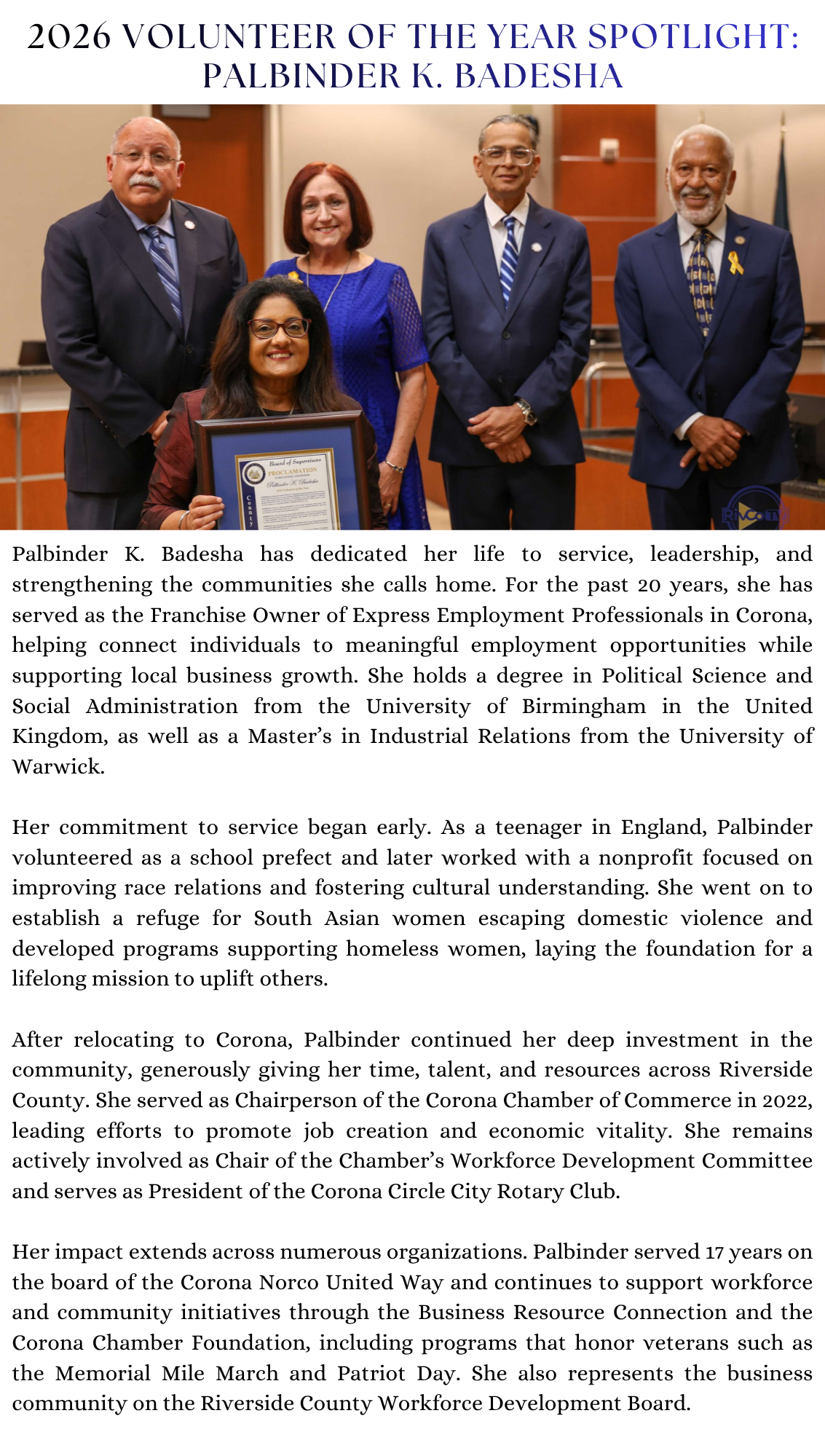 Volunteer of the Year