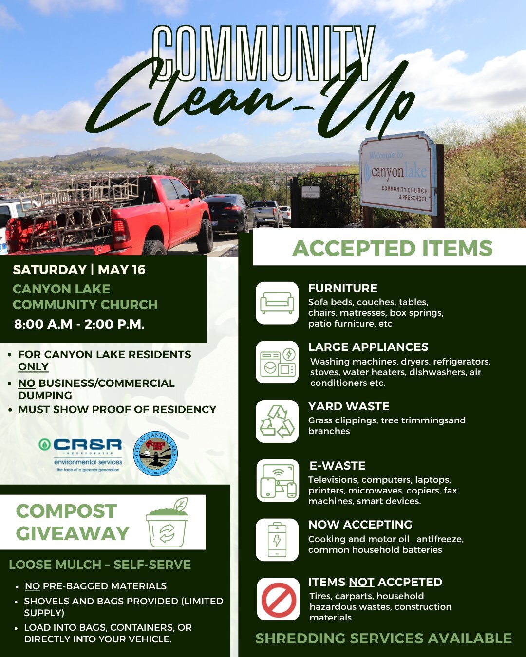 Canyon Lake Community Clean Up