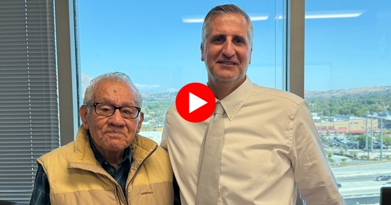 Photo of Ernie Pintor and Surveyor Dave McMillan
