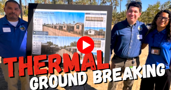 Thumbnail photo of Thermal Groundbreaking with photos of staff 