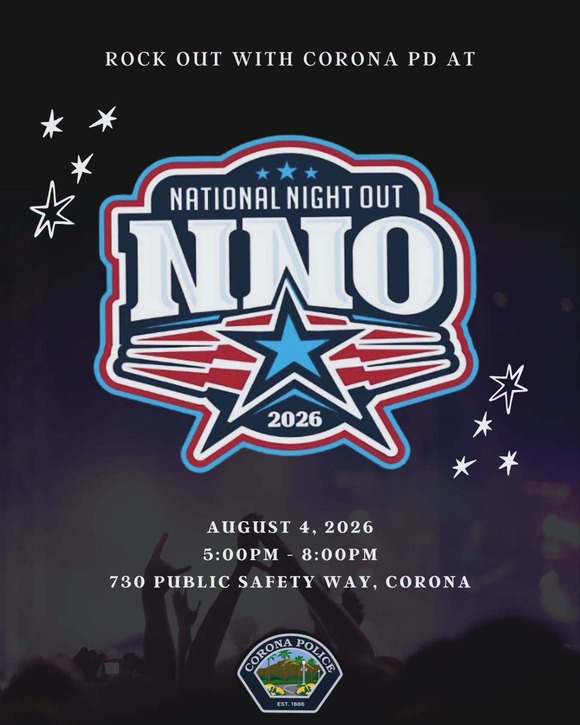 CORONA PD AT NATIONAL NIGHT OUT 2026