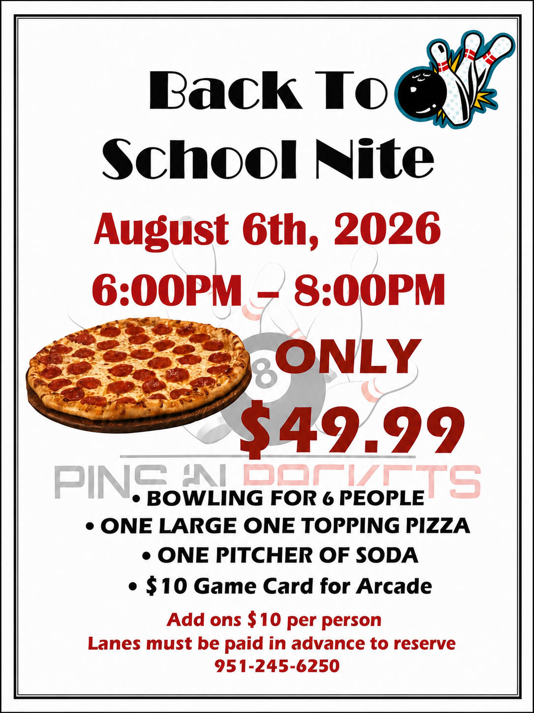 Pins N Pockets Back to School Nite