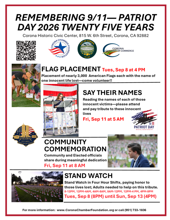 Corona Patriot Day Events