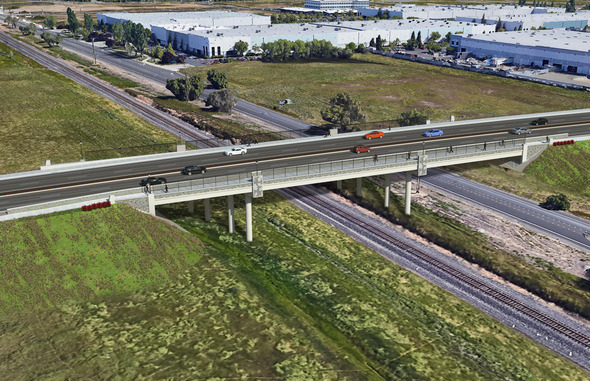 Roseville Parkway Extension bridge rendering