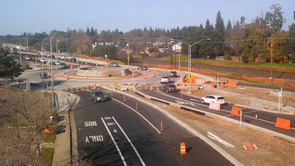 Roundabout construction January 2024