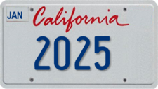 2025 CA License plate PD
