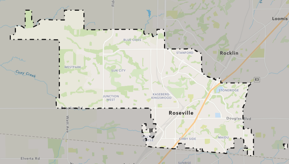 Map of Roseville