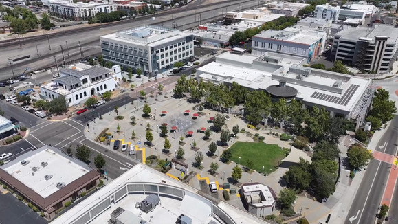 Aerial photo of Downtown Roseville