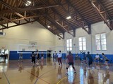 youth playing volleyball at the Salinas Recreation Center