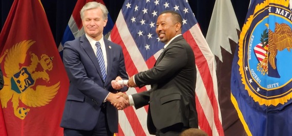 Commander Warner with FBI Director