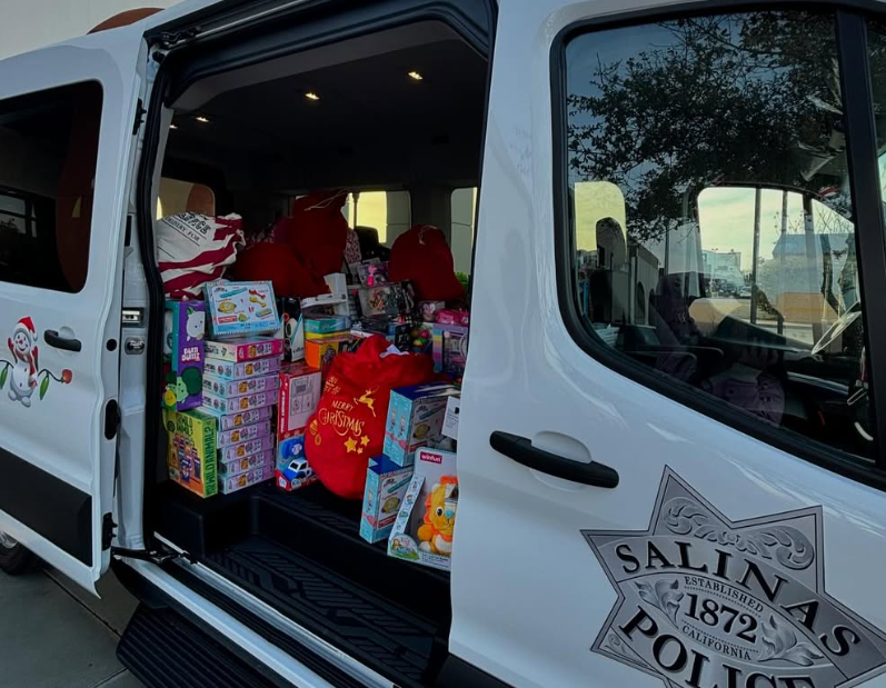Police car with toys