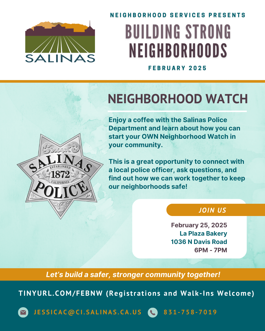 Salinas Neighborhood Services Presents: Building Strong Neighborhoods