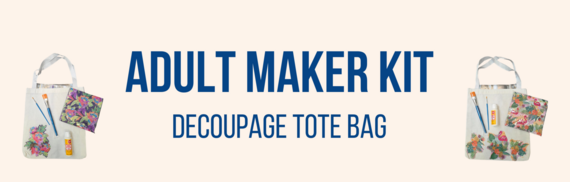 Adult Maker Kit: Decoupage Tote Bag
