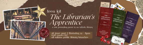 Teen Kit: The Librarian's Apprentice - A solo journaling game in an infinite library - Thursday June 26 12-6PM while supplies last