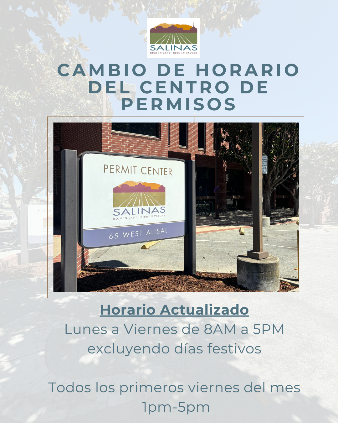 El horario del centro de permisos ha cambiado