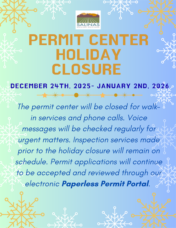 Permit Center Holiday Closure