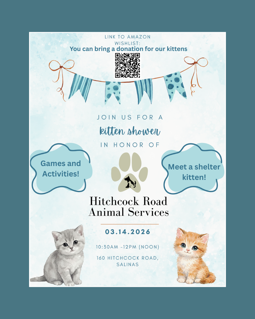 Kitten Shower Event March 14 2026