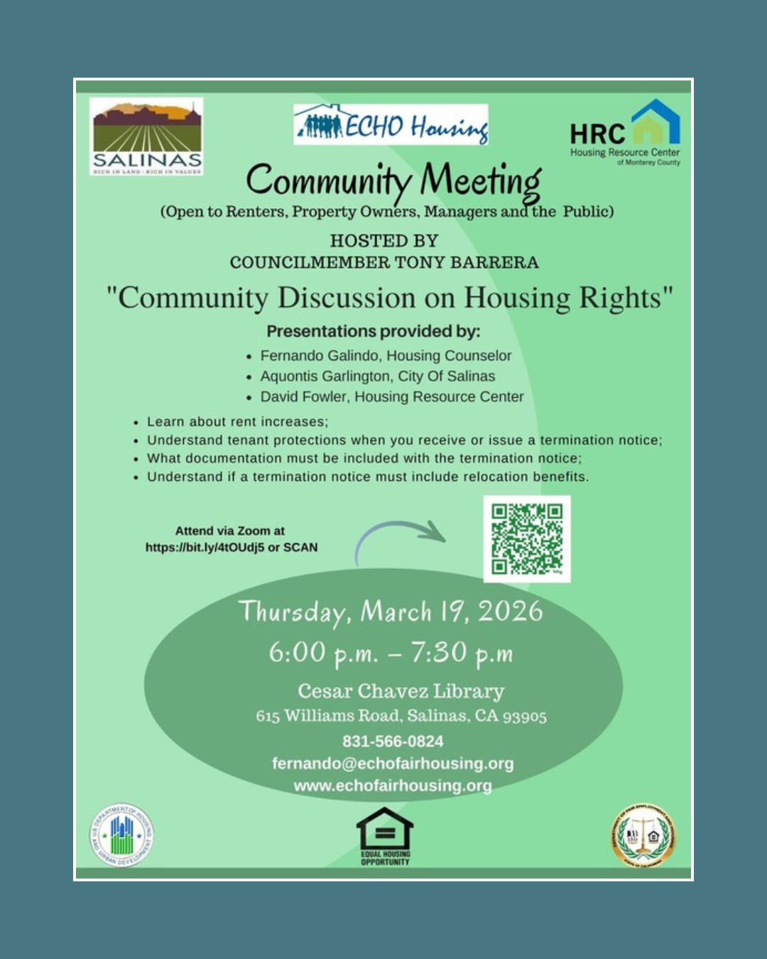 Community Discussion on Housing Rights March 19, 2026