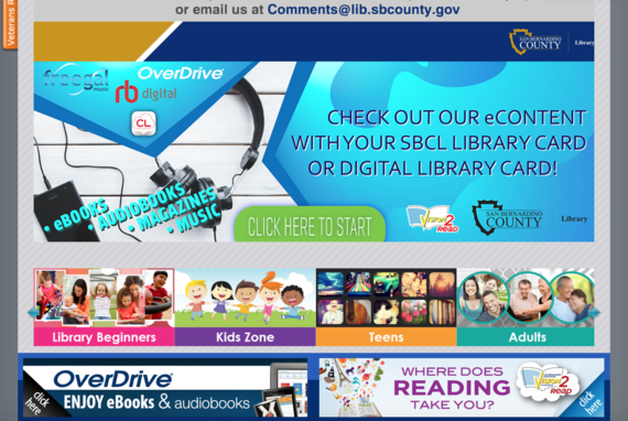 Library Website Screenshot